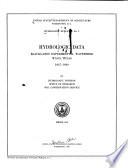 Hydrologic Data, Blacklands Experimental Watershed, Waco, Texas, 1937-1939