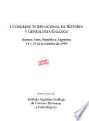 I Congreso Internacional de Historia y Genealogía Gallega