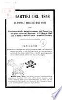 I martiri del 1848 al popolo italiano del 1869 per l'anniversario della battaglia sostenuta dai toscani con una prode schiera di napoletani il 29 maggio 1848 sotto le mura di Mantova contro l'esercito austriaco