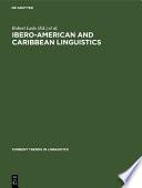 Ibero-American and Caribbean Linguistics