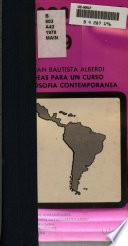 Ideas para un curso de filosofía contemporanea