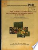 Ideas Y Criterios en torno al nuevo curriculum del profesional agricola en el siglo XXI