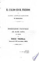 Il caldo ed il freddo e loro applicazione in medicina