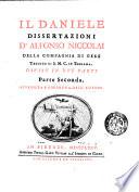 Il Daniele Dissertazioni D' Alfonso Niccolai