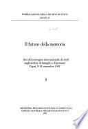 Il futuro della memoria
