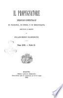 Il propugnatore studi filologici, storici e bibliografici