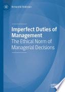 Imperfect Duties of Management