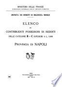 Imposta sui redditi di ricchezza mobile elenco dei contribuenti privati possessori di redditi incerti e variabili delle categorie B e C (esclusa la rivalsa)