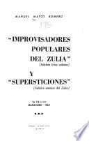 Improvisadores populares del Zulia (folclore lirico zuliano)