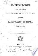 Impugnación del discurso del Vizconde de Chateaubriand sobre la revolución de España