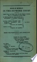 In re Haskell's Estate; Battie Creek College v. Sacre, 283 MICH 513 (1938)