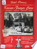 Independent Test Report and Investigation of Kaiser-Frazer Cars