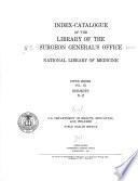 Index-catalogue of the Library of the Surgeon General's Office, National Library of Medicine