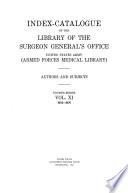 Index-catalogue of the Library of the Surgeon General's Office, United States Army (Armed Forces Medical Library).