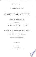 Index-catalogue of the Library of the Surgeon General's Office, United States