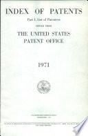 Index of Patents Issued from the United States Patent Office