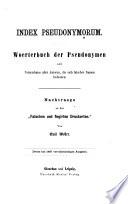 Index pseudonymorum