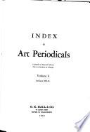 Index to Art Periodicals