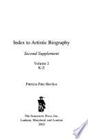 Index to Artistic Biography: K-Z