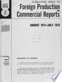 Index to Foreign Production and Commercial Reports