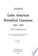 Index to Latin American Periodical Literature