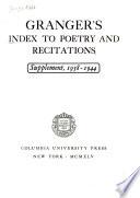 Index to Poetry and Recitations