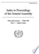 Index to Proceedings of the General Assembly