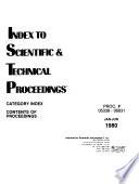 Index to Scientific & Technical Proceedings