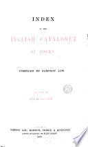 Index to the British Catalogue of Books
