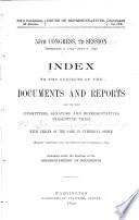Index to the Reports and Documents of the 54th Congress, 1st Session--72d Congress, 2d Session, Dec. 2, 1895-March 4, 1933