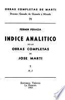 Indice analitico de las obras completas de José Marti