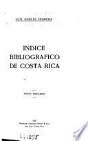 Indice bibliografico de Costa Rica