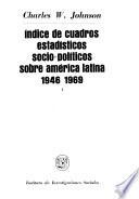 Indice de cuadros estadísticos socio-politicos sobre América Latina, 1946-1969