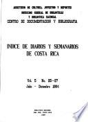 Indice de diarios y semanarios de Costa Rica