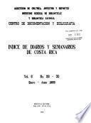 Indice de diarios y semanarios de Costa Rica