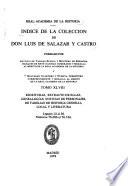 Indice de la colección de don Luis de Salazar y Castro