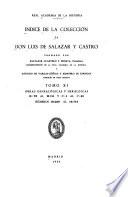 Indice de la colección de don Luis de Salazar y Castro