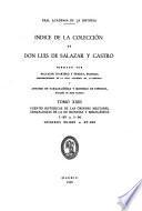 Indice de la colección de don Luis de Salazar y Castro
