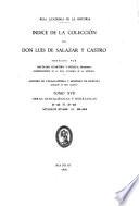 Indice de la colección de don Luis de Salazar y Castro