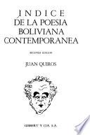 Indice de la poesía boliviana contemporánea