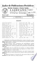 Indice de publicaciones periódicas