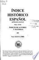 Indice histórico español