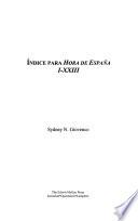 Índice para Hora de España I-XXIII