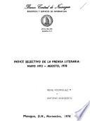 Indice selectivo de la Prensa literaria