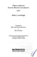 Índice y cronología
