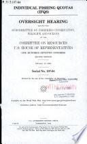 Individual fishing quotas (IFQs)