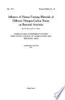 Influence of Humus Forming Materials of Different Nitrogen-carbon Ratios on Bacterial Activities