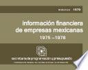 Información financiera de empresas mexicanas 1975-1978