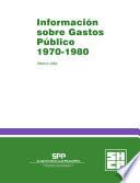Información sobre gasto público 1979-1980