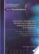 Información, transparencia y rendición de cuentas en el presupuesto de egresos de la federación